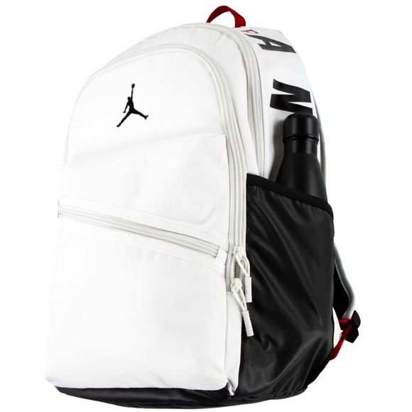 Authentic Jordan Air Patrol Backpack 29L in White w Red and Black Accents-Large - Picture 5 of 12